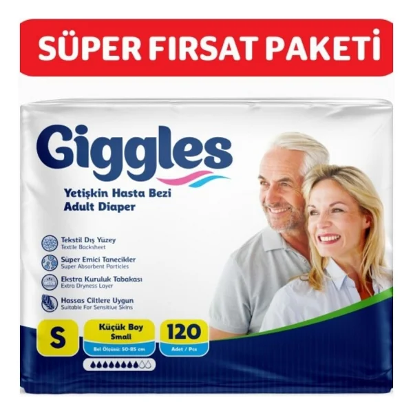 Giggles Belbantlı Küçük Boy S 30'lu 4 Adet Hasta Bezi - Görsel 4