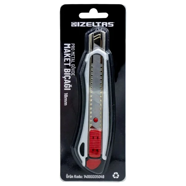İzeltaş Pro Metal Gövde Maket Bıçağı 18Mm - Görsel 2