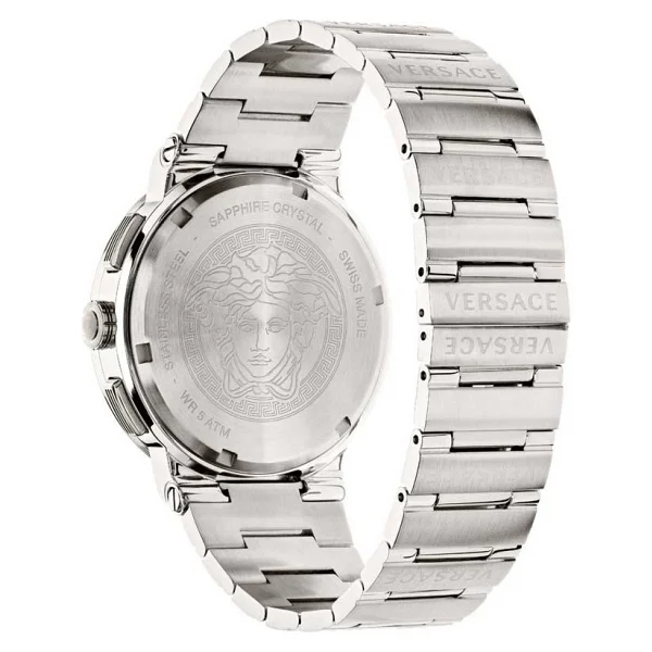 Versace Greca Logo Chrono VRSCVEZ900121 Çelik Kordon Yeşil Erkek Kol Saati - Görsel 8