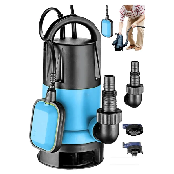 Dynamic Max 1300F 2 Hp Dalgıç Su Karter Pompası Kirli Temiz Yüzme Havuzu Gölet Sel Su Aktarma Pompası Yeni Seri - Görsel 2