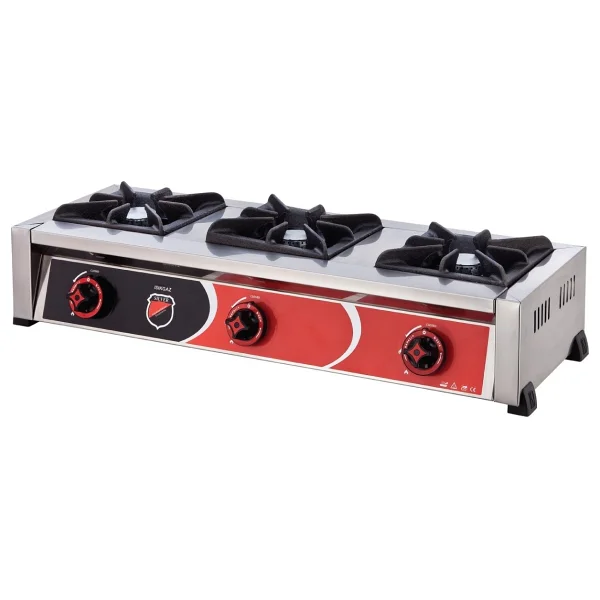 Işıkgaz Silverinox 2906 Doğalgazlı 3 Gözlü Mini Set Üstü Endüstriyel Ocak - Görsel 3