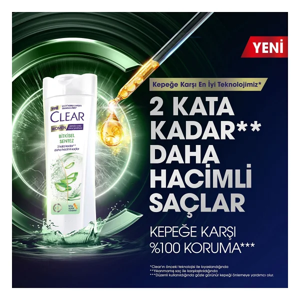 Clear Women Bitkisel Sentez 350 ml Kepek Şampuanı - Görsel 10