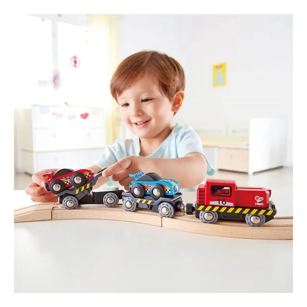 Hape Oyuncak Yarış Arabası Taşıma Treni - Görsel 2