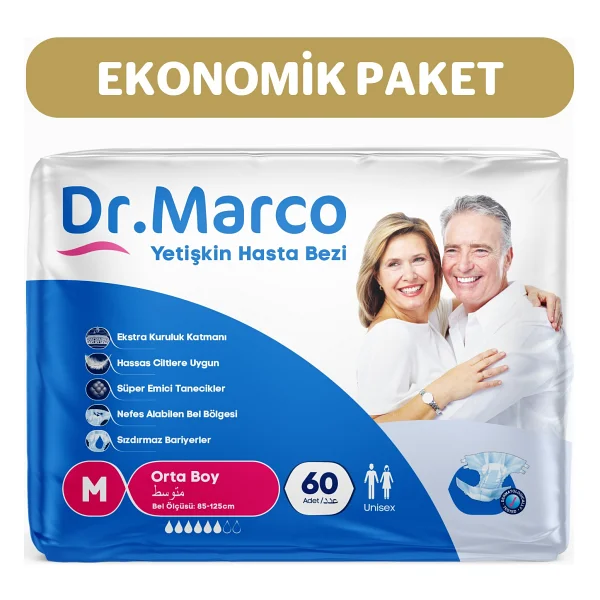 Dr. Marco Belbantlı Orta Boy M 30'lu 2 Adet Hasta Bezi - Görsel 3