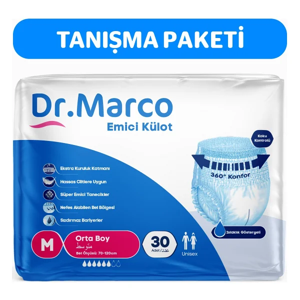 Dr. Marco Emici Külot Orta Boy M 30'lu Hasta Bezi - Görsel 3