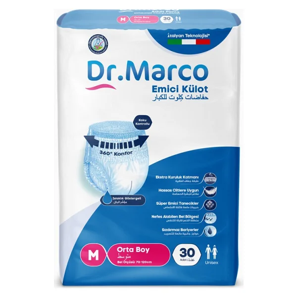 Dr. Marco Emici Külot Orta Boy M 30'lu Hasta Bezi - Görsel 2
