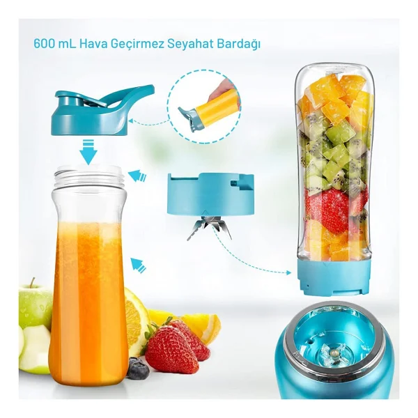 Yui M-18 3'ü 1 Arada Retro 300 W Smoothie Blender Set - Görsel 10