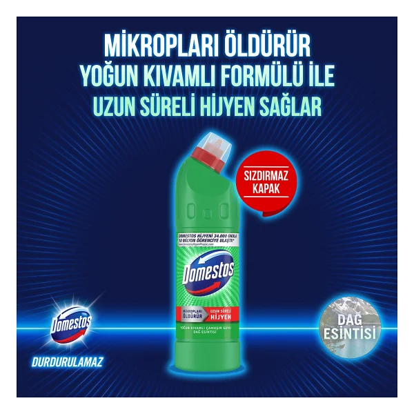 Domestos Dağ Esintisi Çamaşır Suyu 750 ml 6'lı - Görsel 3