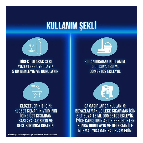 Domestos Dağ Esintisi Çamaşır Suyu 750 ml 6'lı - Görsel 6