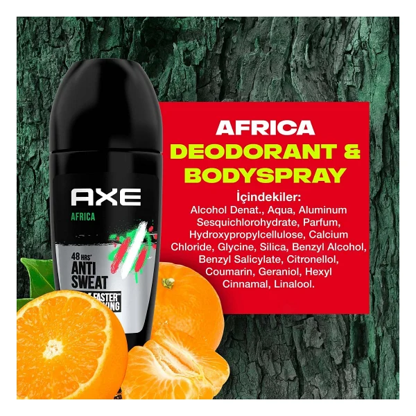 Axe Africa 50 ml Erkek Roll-On Deodorant - Görsel 7
