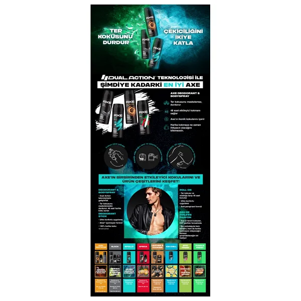 Axe Africa 50 ml Erkek Roll-On Deodorant - Görsel 9
