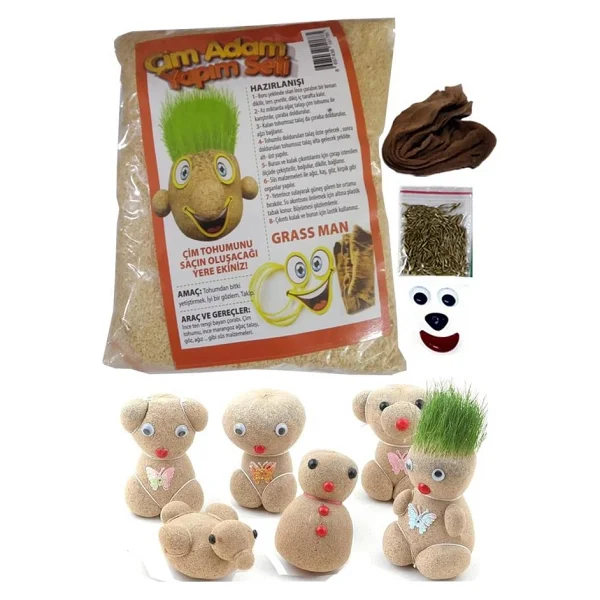 Artlantis Çim Adam Yapım Seti 1 Paket Okul Eğitici Deney Seti Çim Adam Seti - Görsel 6