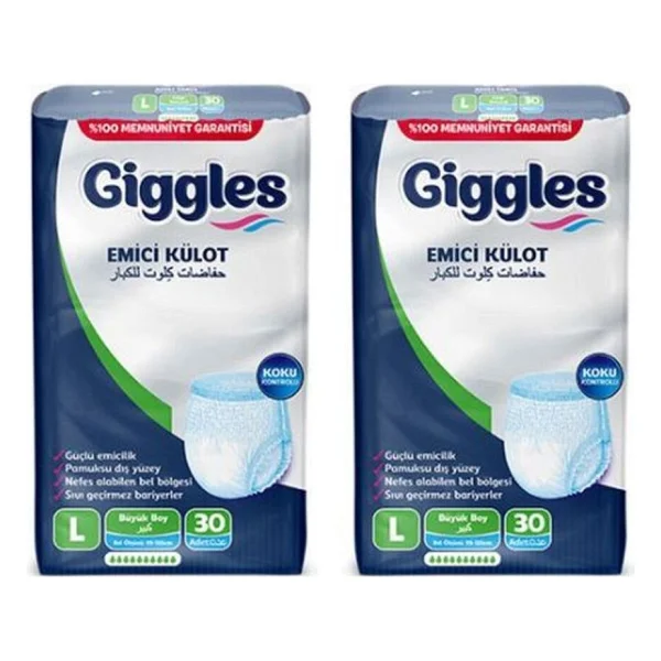 Giggles Emici Külot Orta Boy M 30'lu 2 Adet Hasta Bezi - Görsel 5