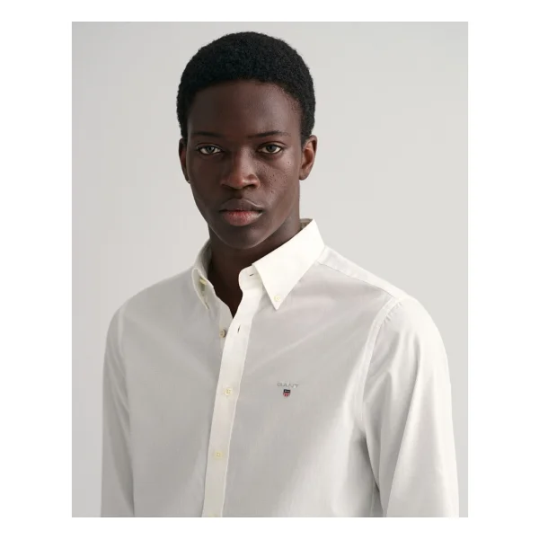 Gant Oxford Slim Fit Gömlek - 2XL - 001-Beyaz - Görsel 7