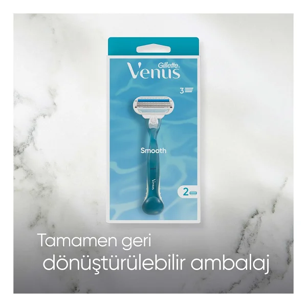 Gillette Venus Smooth 3 Başlıklı Kadın Tıraş Bıçağı - Görsel 9