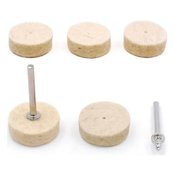 Depolife Polisaj Cila Parlatma Keçesi Yün Matkap Ucu Keçe Dremel 13/25/30mm Toplam 30 Adet Keçe + 3 Aparat - Görsel 5