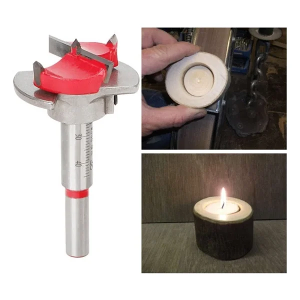 Depolife Ahşap Freze Bıçağı Yuvarlak Panc 5 Adet Çantalı Takım Matkap Ucu 15 mm 20 mm 25 mm 30 mm 35 mm - Görsel 5