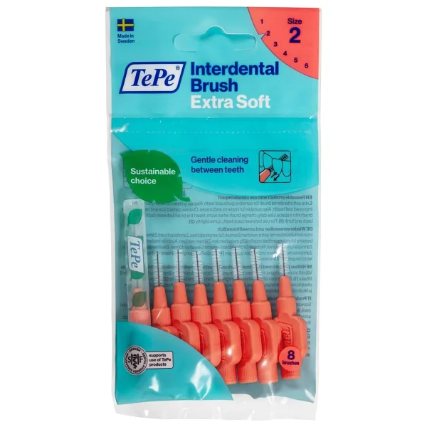 Tepe Extra Soft Diş Arası Fırçası - Kırmızı, 0.5 mm, 8'li Paket, Ağız ve Diş Temizliği İçin Özel Tasarım - Görsel 2