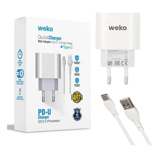 Weko WK-21442 15 W Type-C Kablolu Hızlı Şarj Aleti - Görsel 6