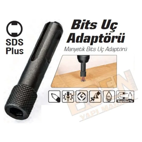 Depolife Kırıcı Delici Mandren Sds Plus Mandren Adaptörü Sds Uçlu 1/2 Mandren ve Mıknatıslı Bits Adaptör - Görsel 5