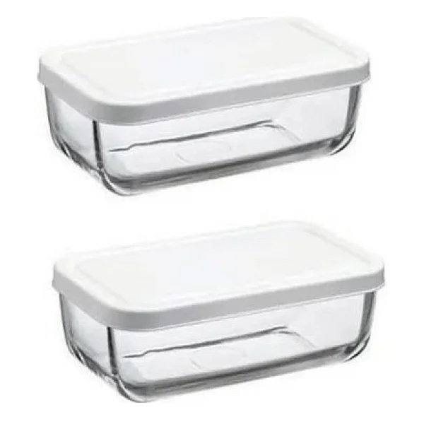 Paşabahçe Snow Box 53853 Kapaklı 4000 cc 2'li Cam Saklama Kabı - Görsel 2