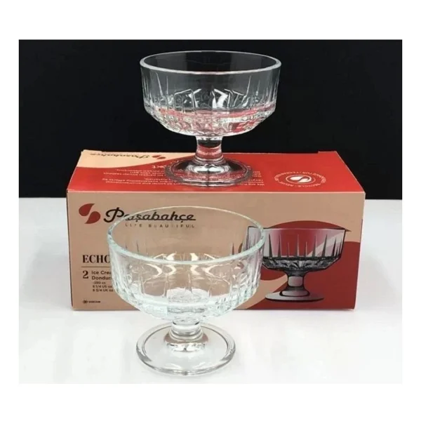 Paşabahçe Echo 51769 250 cc 2'li Ayaklı Dondurma Kasesi - Görsel 2