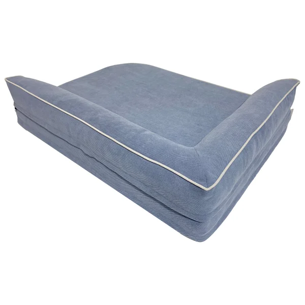 Pawiyans Bolster-L Üst Kalite Köpek Yatağı Süngerli Sıvı Geçirmez Alezli. %100 Elyaflı. 2 Fermuarlı - 57 x 71 cm - Petrol Mavisi - Görsel 5