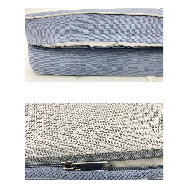 Pawiyans Bolster-L Üst Kalite Köpek Yatağı Süngerli Sıvı Geçirmez Alezli. %100 Elyaflı. 2 Fermuarlı - 57 x 71 cm - Petrol Mavisi - Görsel 6