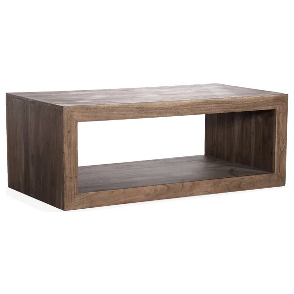 Eriza Wood, Dikdörtgen Modern Orta Sehpa, Ceviz - Görsel 2