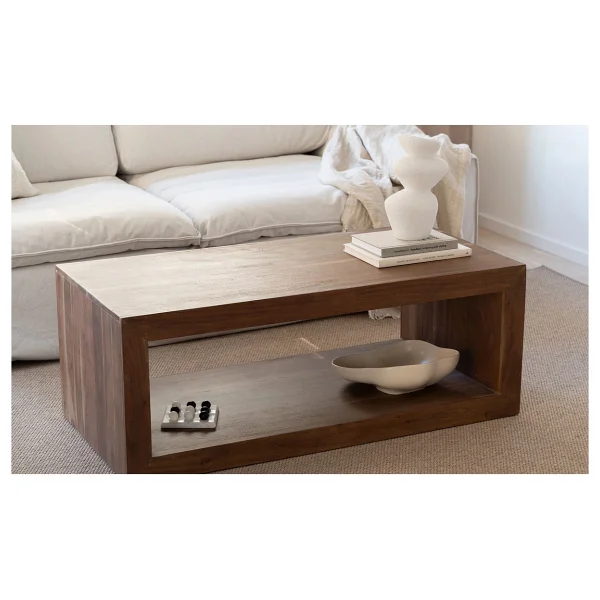 Eriza Wood, Dikdörtgen Modern Orta Sehpa, Ceviz - Görsel 4