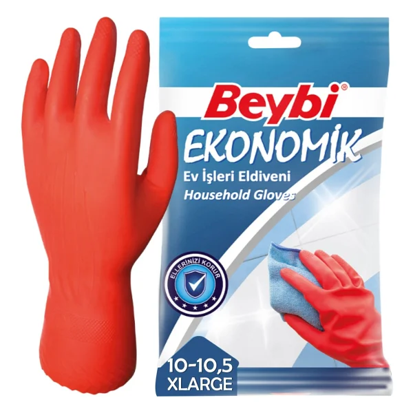Beybi Ekonomik Large 9 - 9.5 Beden 5'li Paket Bulaşık Eldiveni - Görsel 4