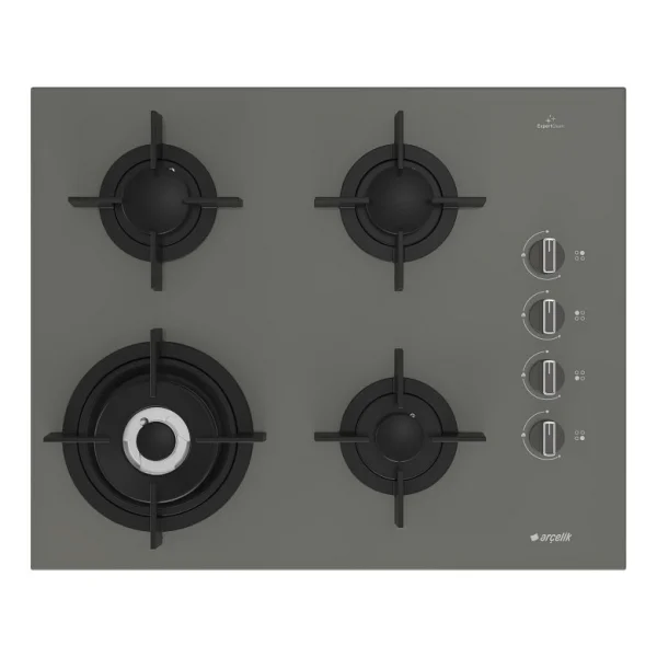 Arçelik OCD T 651 DWG Wok Gözlü Gri Cam Ankastre Ocak - Görsel 9
