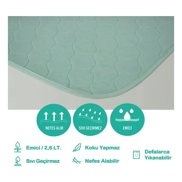 CDE 2'li Paket 5 Katlı Kapitoneli, Yıkanabilir, Sıvı Geçirmez Köpek Çiş Pedi 85 x 90 cm - Görsel 5