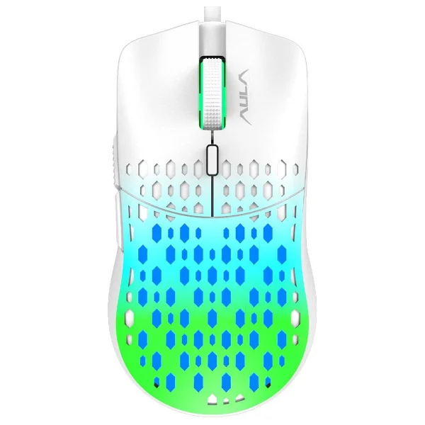 Aula S11 Pro Yeşil RGB Optik Kablolu Oyuncu Mouse - Görsel 6