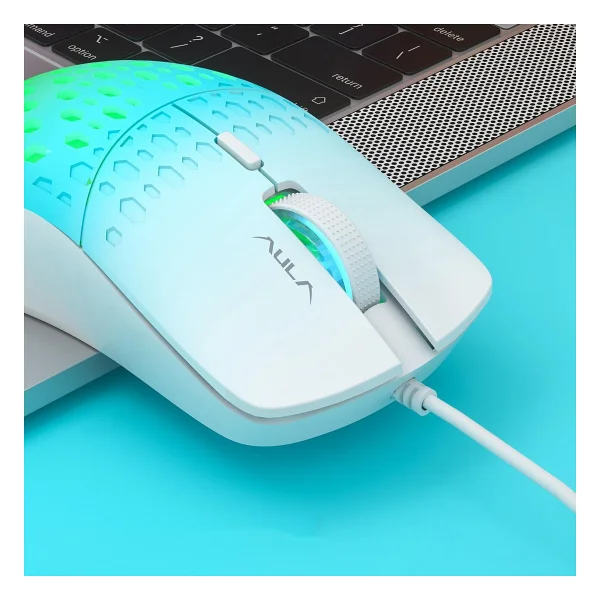 Aula S11 Pro Yeşil RGB Optik Kablolu Oyuncu Mouse - Görsel 2