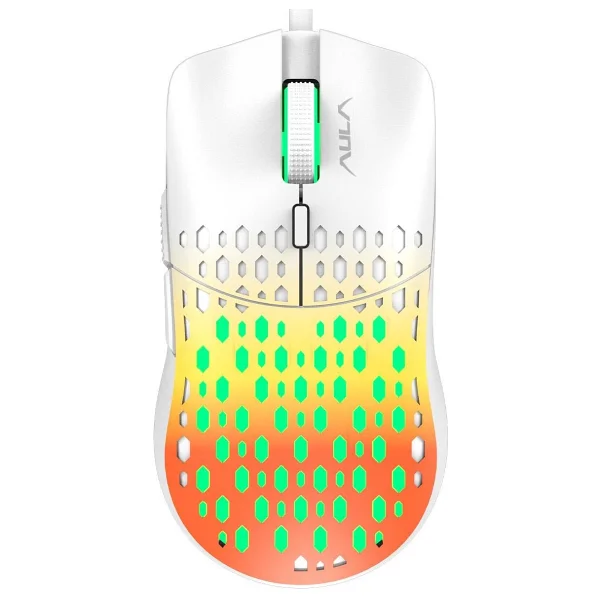 Aula S11 Pro Turuncu RGB Optik Kablolu Oyuncu Mouse - Görsel 6