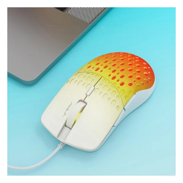 Aula S11 Pro Turuncu RGB Optik Kablolu Oyuncu Mouse - Görsel 5