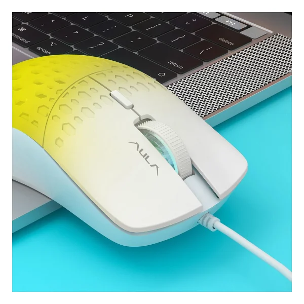 Aula S11 Pro Sarı RGB Optik Kablolu Oyuncu Mouse - Görsel 2