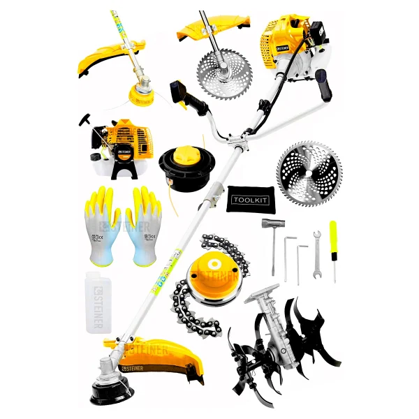Steiner Alman 16 Hp Tam Profesyonel Yan Tipi Benzinli Tırpan Ot Çalı Çim Biçme Makinesi + Çapa Aparatı - Görsel 3