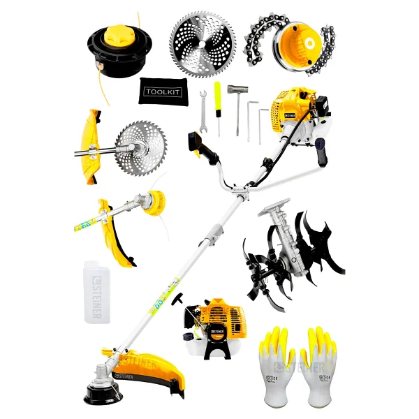 Steiner Alman 16 Hp Tam Profesyonel Yan Tipi Benzinli Tırpan Ot Çalı Çim Biçme Makinesi + Çapa Aparatı - Görsel 2