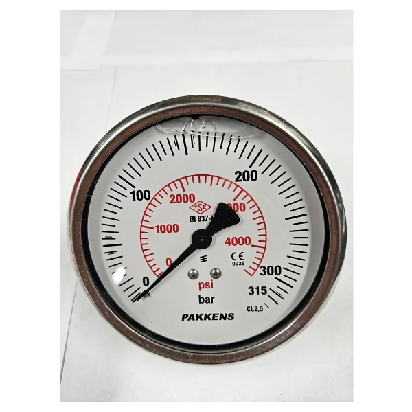 Pakkens Çap 100 Pano Tip 400 Bar Gliserinli Manometre - Görsel 4