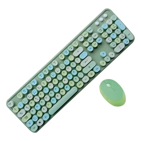 Microcase Mofii Sweet Serisi Renkli Kablosuz Klavye Mouse Set Türkçe AL4259 (Pembe) - Görsel 8