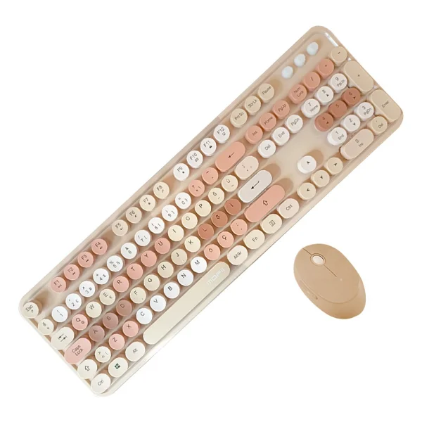 Microcase Mofii Sweet Serisi Renkli Kablosuz Klavye Mouse Set Türkçe AL4259 (Pembe) - Görsel 10