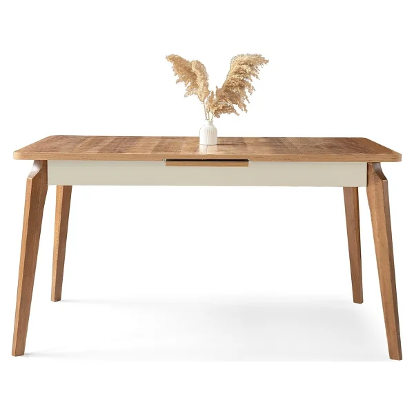 Aydınev Antik Mdf Açılır Yemek Masası - Ceviz - 140x90 - Görsel 4
