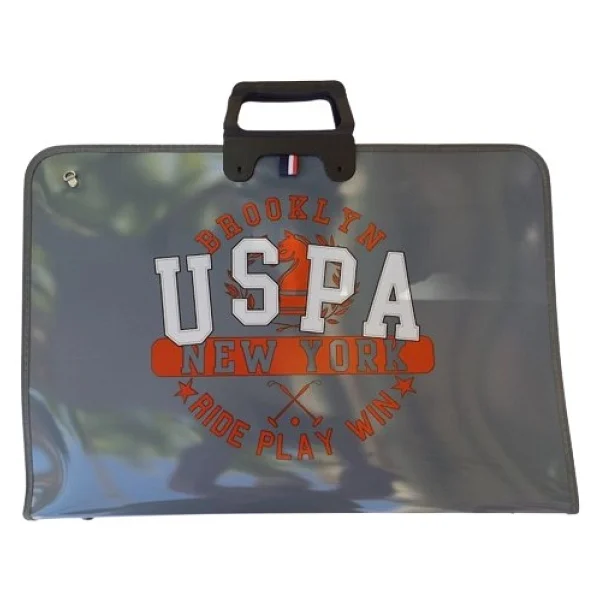 U.S. Polo Assn. 55 x 40 cm Resim Proje Çizim Çantası - Beyaz - Kırmızı - Görsel 6