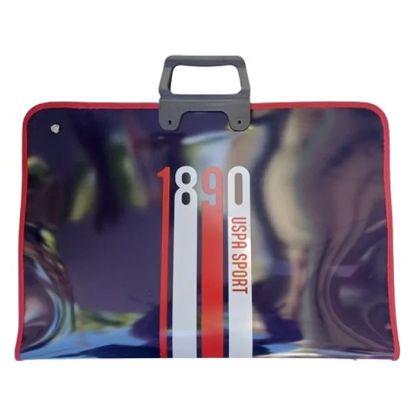U.S. Polo Assn. 55 x 40 cm Resim Proje Çizim Çantası - Beyaz - Kırmızı - Görsel 2