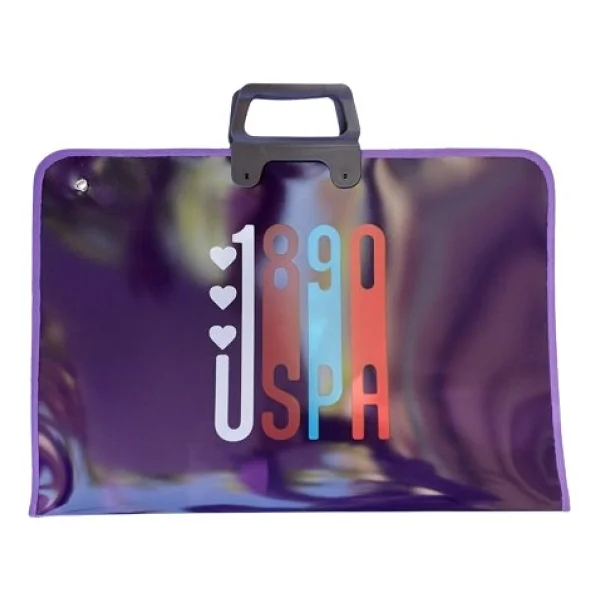 U.S. Polo Assn. 55 x 40 cm Resim Proje Çizim Çantası - Beyaz - Kırmızı - Görsel 3