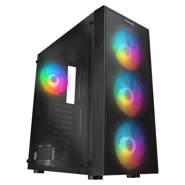 Everest Faced V3 4 Fanlı 500 W ATX Oyuncu Kasası - Görsel 6