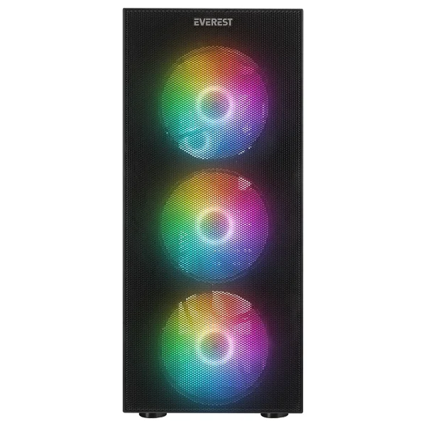 Everest Faced V3 4 Fanlı 500 W ATX Oyuncu Kasası - Görsel 2