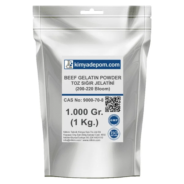 Kimya Depom Jelatin (Toz Sığır Jelatini) 200-220 E-441 (1 Kg.) - Görsel 3